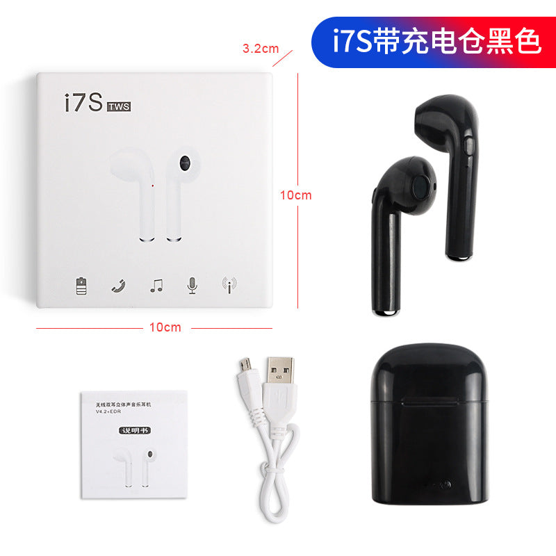 in-ear for I7 i7s tws Bluetooth Earphone Earbuds Headset wireless headphone With Mic For iphone xiaomi huawei with charging box