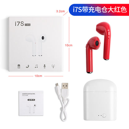 in-ear for I7 i7s tws Bluetooth Earphone Earbuds Headset wireless headphone With Mic For iphone xiaomi huawei with charging box