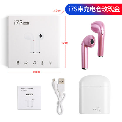 in-ear for I7 i7s tws Bluetooth Earphone Earbuds Headset wireless headphone With Mic For iphone xiaomi huawei with charging box