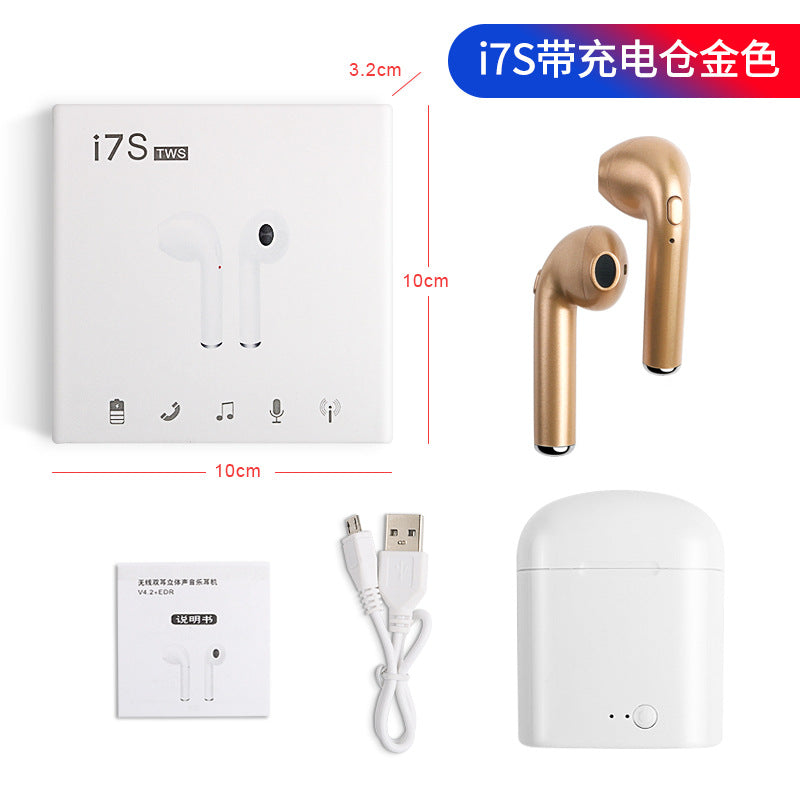 in-ear for I7 i7s tws Bluetooth Earphone Earbuds Headset wireless headphone With Mic For iphone xiaomi huawei with charging box