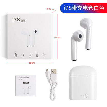 in-ear for I7 i7s tws Bluetooth Earphone Earbuds Headset wireless headphone With Mic For iphone xiaomi huawei with charging box