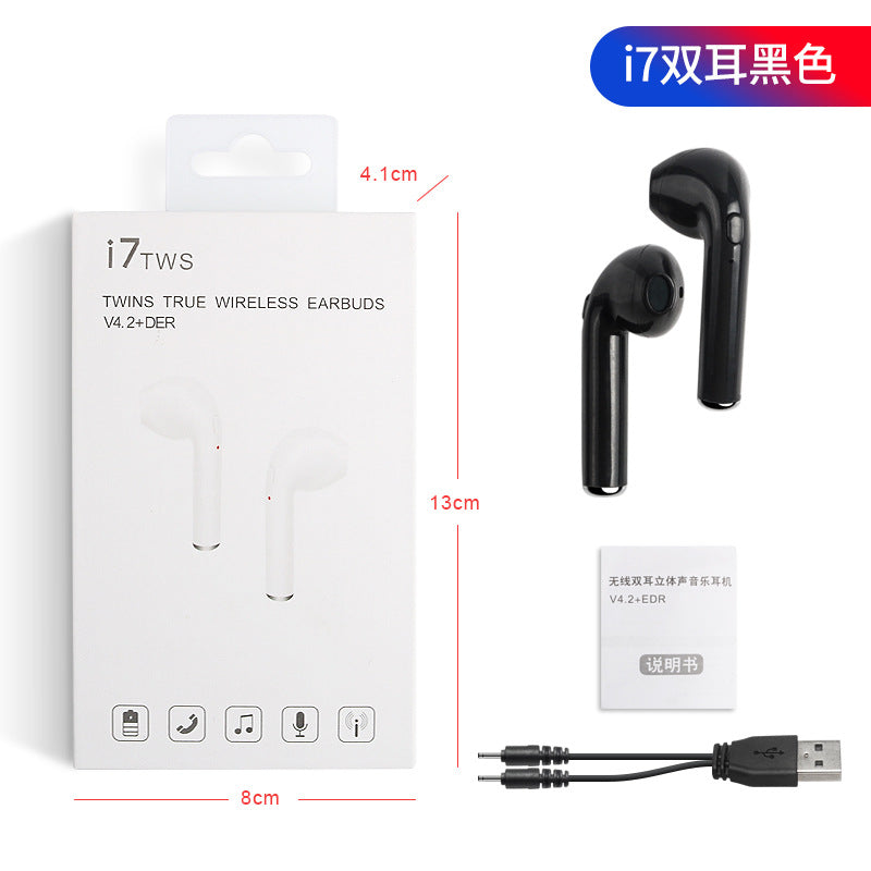 in-ear for I7 i7s tws Bluetooth Earphone Earbuds Headset wireless headphone With Mic For iphone xiaomi huawei with charging box