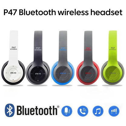 P47 Gaming Headset: BT5.0 Stereo Foldable Wireless Headphones