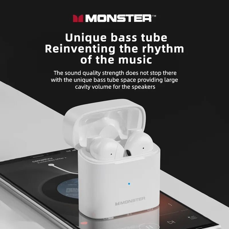 Original Monster XKT03 TWS 5.2 Wireless Headphones Noise Reduction Headset HIFI Sports Earbuds Earpods Bluetooth Earphones New