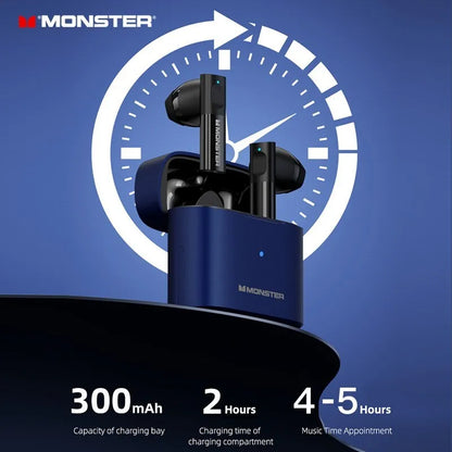 Original Monster XKT03 TWS 5.2 Wireless Headphones Noise Reduction Headset HIFI Sports Earbuds Earpods Bluetooth Earphones New