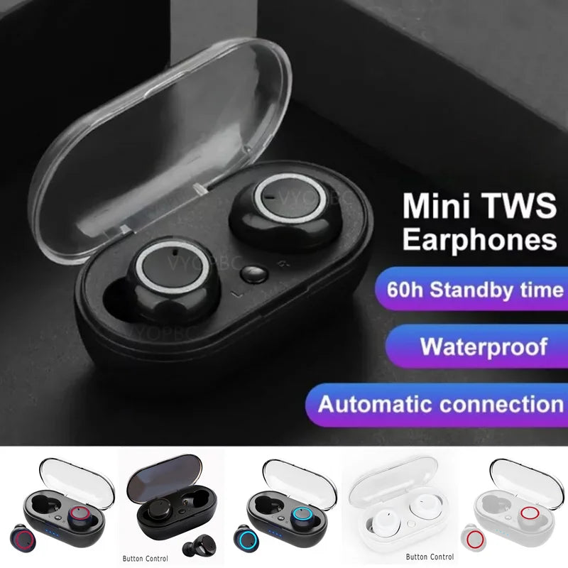 Y50 Wireless Headphones 5.0 Bluetooth Earphones Music Headset Sports Earbuds Waterproof Earpieces fone deouvido bluetooth phones