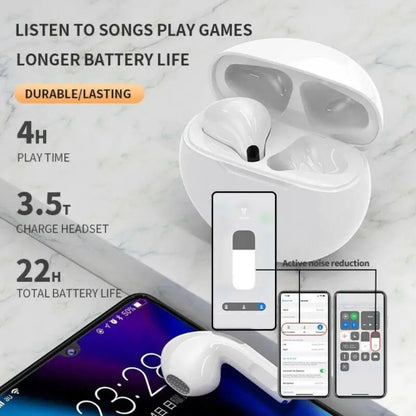 Lenovo Original Air Pro 6 TWS Wireless Bluetooth Headset Mini Pods Earbuds Earpods Earphone For Xiaomi Android IPhone Headphones