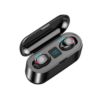 F9-2 Wireless TWS Earphone Bluetooth Earbuds Waterproof Ture TWS Sports Headset Bluetooth TV Adaptor with Mic Use For TV PC Car