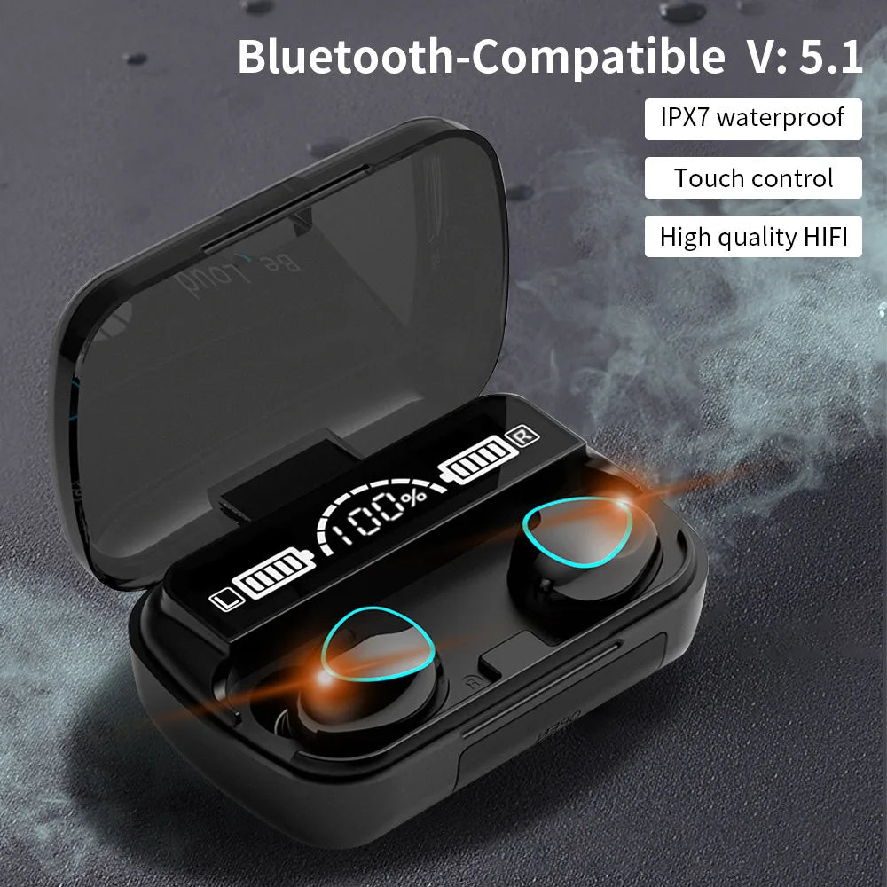 Original M10 Headphones Bluetooth Wireless Earpods Sports Stereo Noise Canceling Headphone Microphone Speaker Caixa De Som Gamer