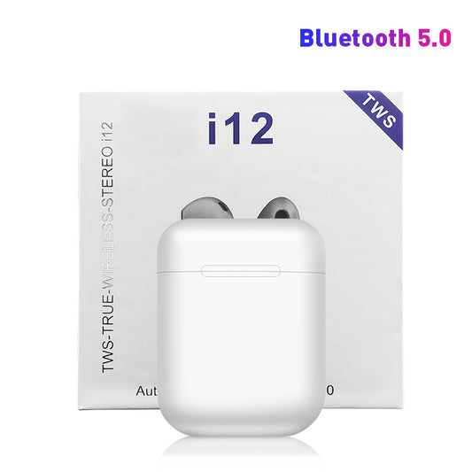 Original i12 TWS Bluetooth 5.0 Earphones: Sports, Touch, Portable Earbuds.