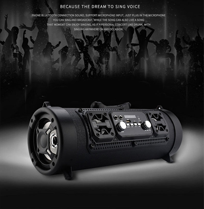 M17 Outdoor Portable Barrel Bluetooth Speaker: 15W subwoofer, wireless, perfect for square dance